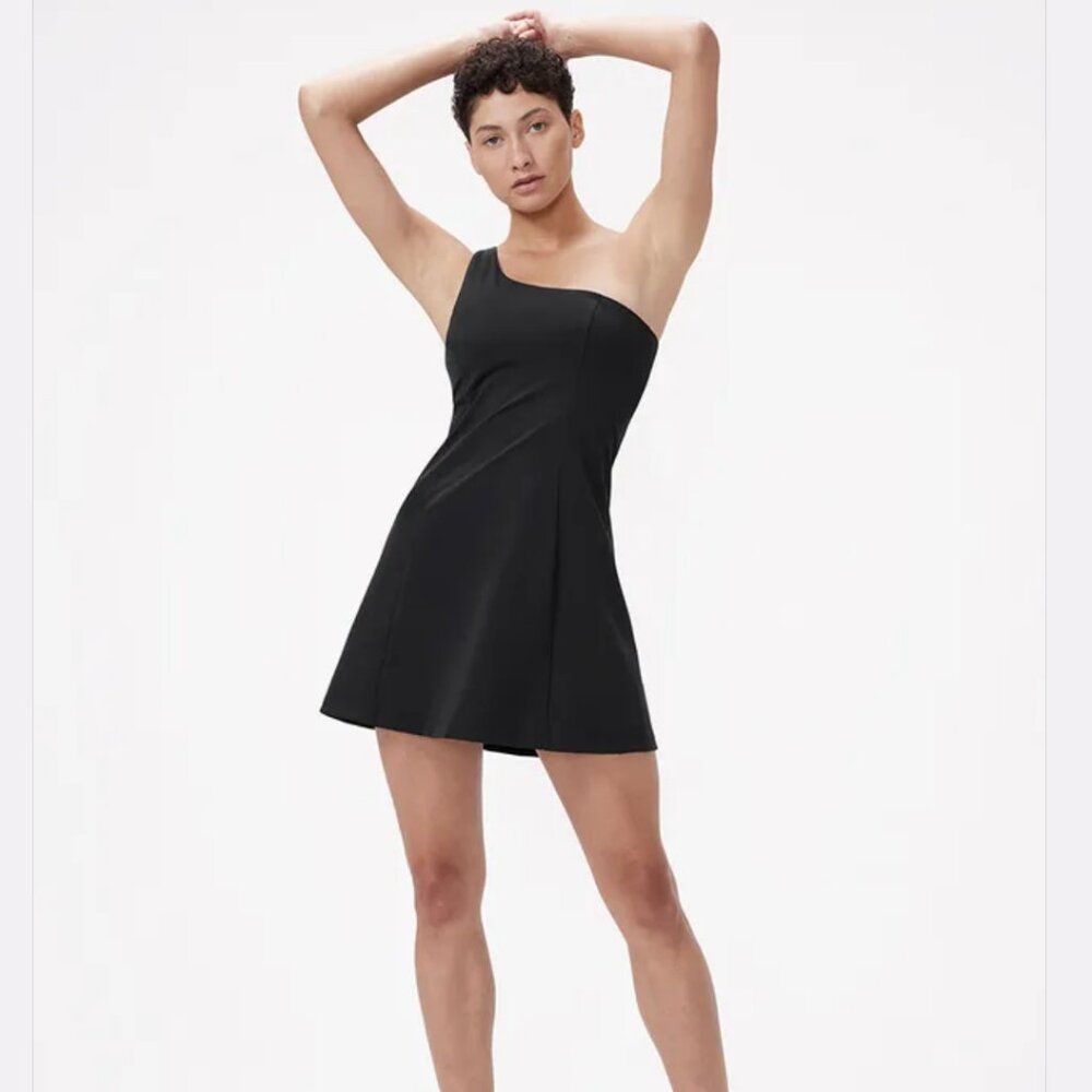 Outdoor Voices One Shoulder Dress - Unlined (Black)